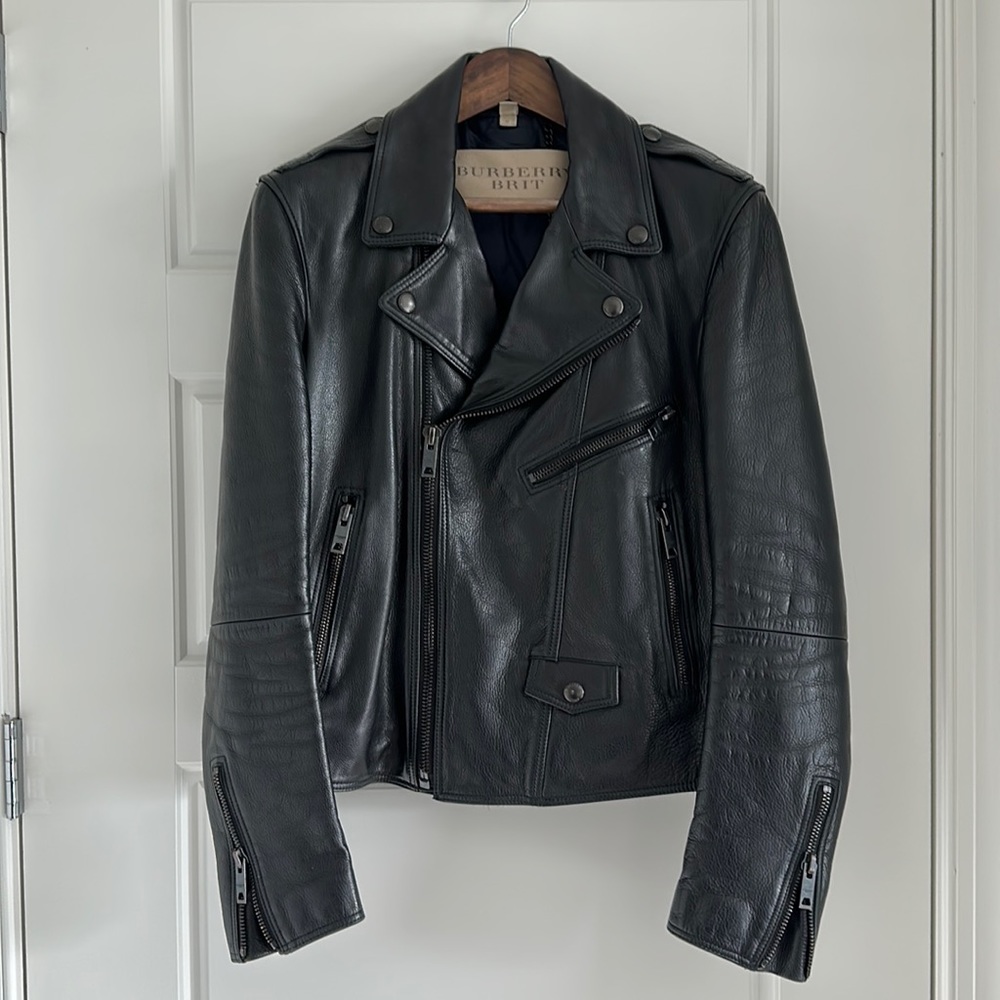 Burberry Brit leather biker jacket